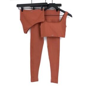 SET ACTIVE Sculptflex Leggings, Box Cut & One Shoulder Sports Bras Spritz S/M/M